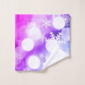 雪片が付いている美しいクリスマスタオル バスタオルセット (ウォッシュタオル)