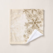 雪片が付いている美しいクリスマスタオル バスタオルセット (ウォッシュタオル)