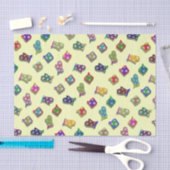 雪片が付いているUの一突き色の鍋つかみのオーブンのミット 薄葉紙 (クラフト)