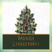 雪片が咲く聖降誕祭の木を店先で楽しむ ウィンドウサイン (シート3)