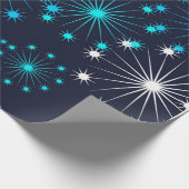 雪片が星のように輝く ラッピングペーパー (角)