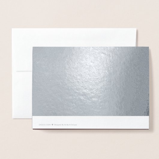 雪片が雪に写真と家族の名前を追加 箔カード (裏面封筒付き)