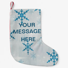 雪片きらきら光る スモールクリスマスストッキング