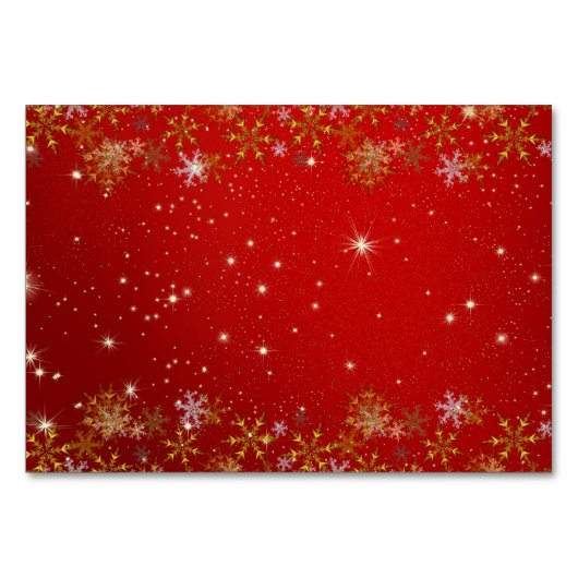 雪片きらめく星クリスマス座席表 テーブルナンバー (裏面)