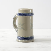 雪片すりガラス製マグカップ10 oz ビールジョッキ (正面左)