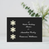 雪片つき「冬のウェディングシャワー」 招待状 (スタンド正面)