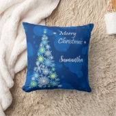 雪片で作られたクリスマスツリー。 クッション (ブランケット)