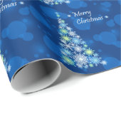 雪片で作られたクリスマスツリー。 ラッピングペーパー (ロールコーナー)