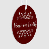 雪片で地上の平和 オーナメント (正面)
