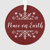 雪片で地上の平和 オーナメント (裏面)