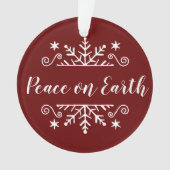 雪片で地上の平和 オーナメント (正面)
