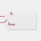 雪片で地上の平和 ギフトタグ (裏面横)