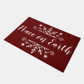 雪片で地上の平和 ドアマット (アングル)