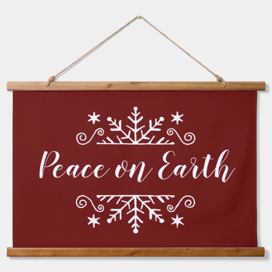 雪片で地上の平和 吊り下げ型タペストリー (正面)