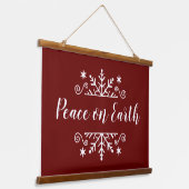 雪片で地上の平和 吊り下げ型タペストリー (傾斜あり)