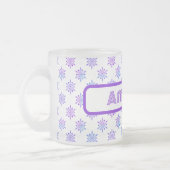 雪片で霜がかわいらし降る フロストグラスマグカップ (左)