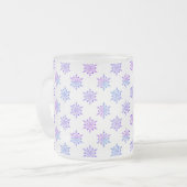 雪片で霜がかわいらし降る フロストグラスマグカップ (正面左)