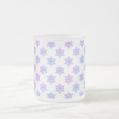 雪片で霜がかわいらし降る フロストグラスマグカップ (中央)