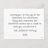 雪片で シーズンポストカード (裏面)