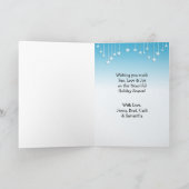 雪片とかわいらしアイススケーター冬のクリスマス カード (内部)