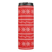 雪片とつる植物モダンホリデーパターン タンブラー (裏面)