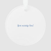 雪片との男の赤ちゃんの第1クリスマス オーナメント (裏面)