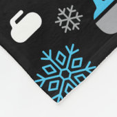 雪片とカーリングロックスフリースブランケット フリースブランケット (角)