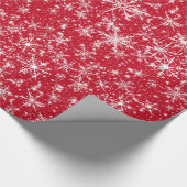 雪片とキラキラのシームレスなパターン ラッピングペーパー (角)