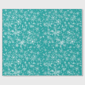 雪片とキラキラのシームレスなパターン ラッピングペーパー (フラット)