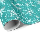 雪片とキラキラのシームレスなパターン ラッピングペーパー (ロールコーナー)