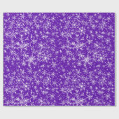 雪片とキラキラのシームレスなパターン ラッピングペーパー (フラット)
