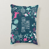 雪片とクリスマス記号 アクセントクッション (裏面(縦))