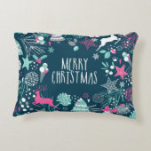 雪片とクリスマス記号 アクセントクッション (裏面)