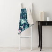 雪片とクリスマス記号 シェルパブランケット (インサイチュ)