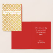 雪片とサークルゴールドフォイルホリデーカード 箔カード (ディスプレー)