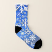 雪片とスターズブルーとホワイトデザイン ソックス (右外側)