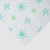 雪片とスターズブルーグリーンクリスマス 薄葉紙 (詳細)