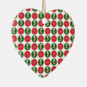 雪片とストッキング セラミックオーナメント (右)