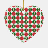 雪片とストッキング セラミックオーナメント (裏面)