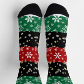 雪片とダイヤモンドのプレミアムクルーソック ソックス (上部)