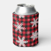 雪片とバッファロープレイド：冬のチャーム 缶クーラー (缶正面)