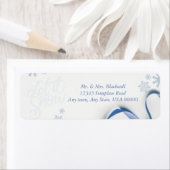 雪片とブルーリボン ラベル (インサイチュ)