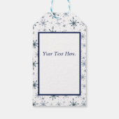 雪片とプレゼントギフトラベル ギフトタグ (裏面)