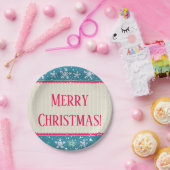 雪片とプレゼント ペーパープレート (パーティー)