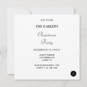 雪片とメリークリスマス，雪だるま&女性 招待状 (裏面)