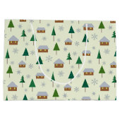 雪片とモミの木の抱き枕 ラージペーパーバッグ (裏面)