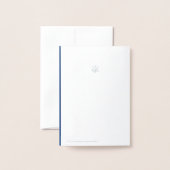 雪片と円シルバーフォイルホリデーカード 箔カード (裏面封筒付き)