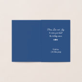 雪片と円シルバーフォイルホリデーカード 箔カード (内部)