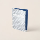 雪片と円シルバーフォイルホリデーカード 箔カード (正面)