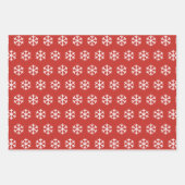 雪片と喜びクリスマスパターン ラッピングペーパーシート (正面2)